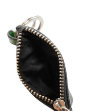 PIQUADRO SPLASH  Leather Keychain BLACK / GREEN - Key holders - 4