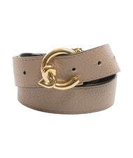 COCCINELLE C-ME BICOLOR  Reversible leather belt noir/w.taupe - Belts - 2