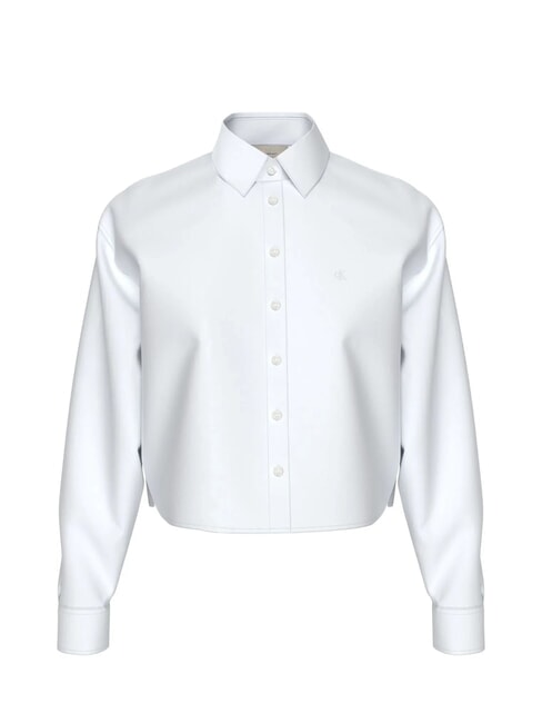 CK JEANS Short, long-sleeved cotton shirt bright white - Shirts