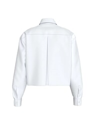 CALVIN KLEIN CK JEANS Short, long-sleeved cotton shirt bright white - Shirts - 4
