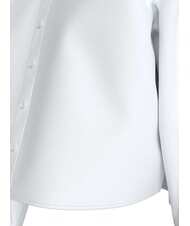 CALVIN KLEIN CK JEANS Short, long-sleeved cotton shirt bright white - Shirts - 5