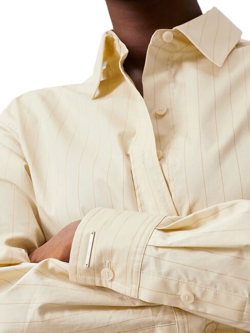 CK Relaxed fit long-sleeved shirt wood ash / iced coffee stripe - Shirts