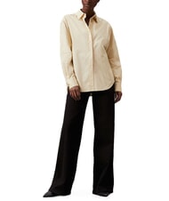 CALVIN KLEIN CK Relaxed fit long-sleeved shirt wood ash / iced coffee stripe - Shirts - 4