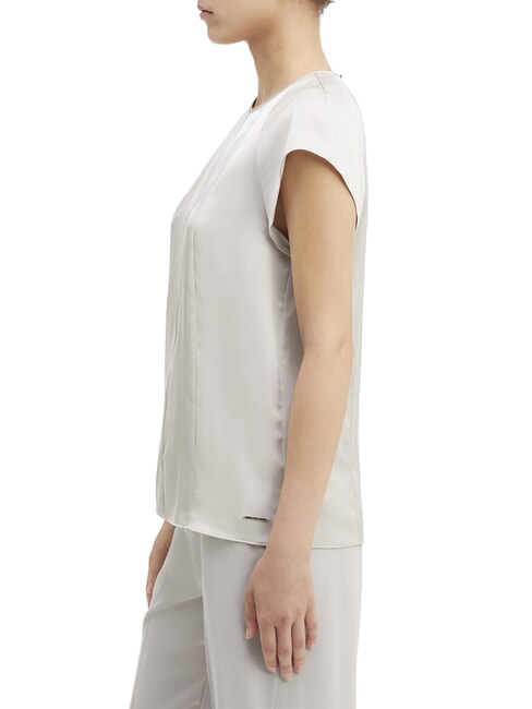 CK Short-sleeved satin shirt sand pebble - Shirts