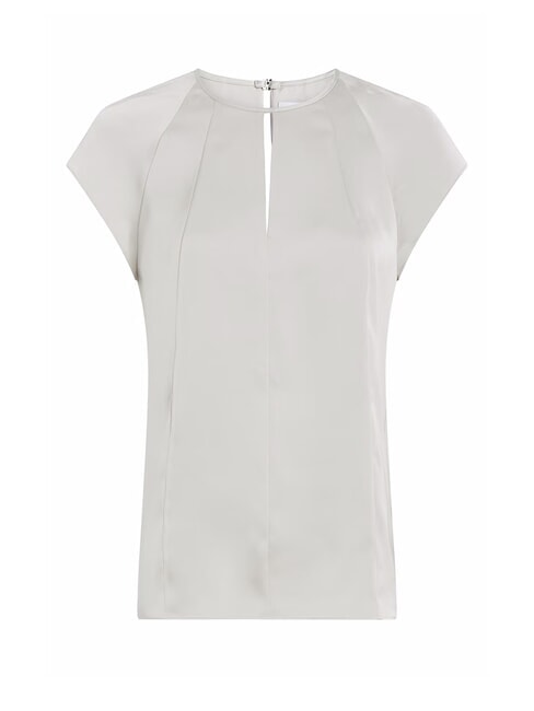 CK Short-sleeved satin shirt sand pebble - Shirts