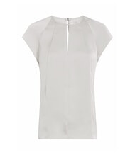 CALVIN KLEIN CK Short-sleeved satin shirt sand pebble - Shirts - 4