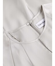 CALVIN KLEIN CK Short-sleeved satin shirt sand pebble - Shirts - 6
