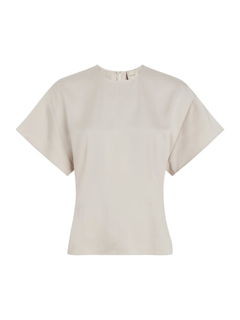 CK Short-sleeved satin shirt gray morning - Shirts