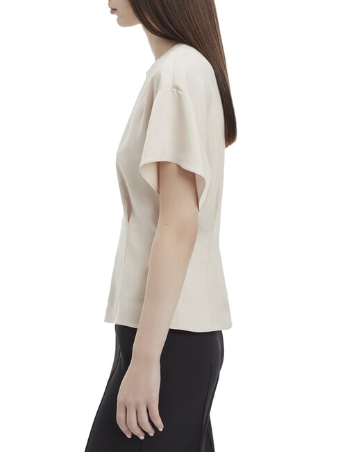 CK Short-sleeved satin shirt gray morning - Shirts