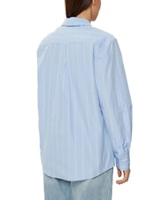 CALVIN KLEIN CK Relaxed fit long-sleeved shirt egret / night sky placed stripe - Shirts - 2