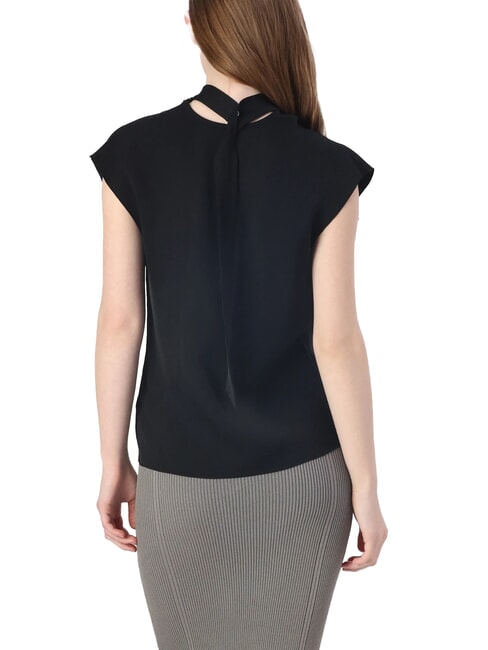 CK High-neck short-sleeved cut-out shirt ck black - Shirts