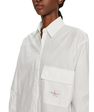 CALVIN KLEIN CK JEANS Oversized long-sleeved shirt bright white - Shirts - 3