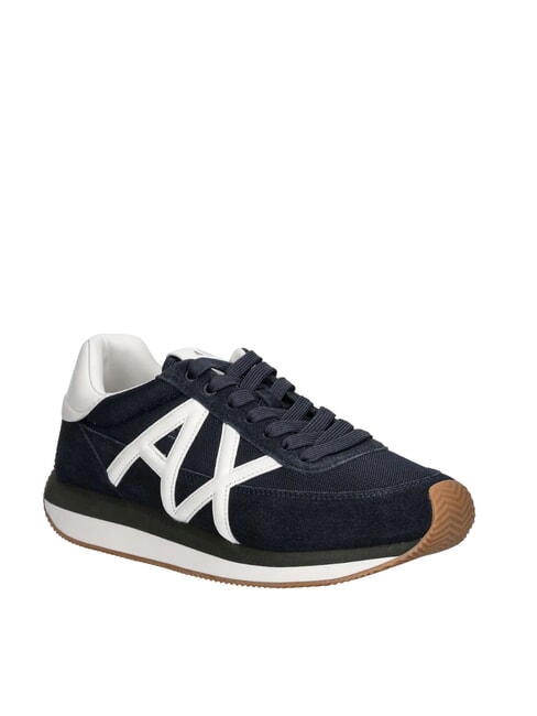 ROYALE SUEDE AIR MESH AX logo leather sneakers navy+off-white - Men’s shoes
