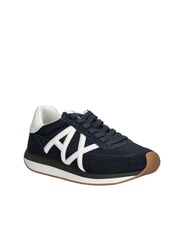 ARMANI EXCHANGE ROYALE SUEDE AIR MESH AX logo leather sneakers - Men’s shoes
