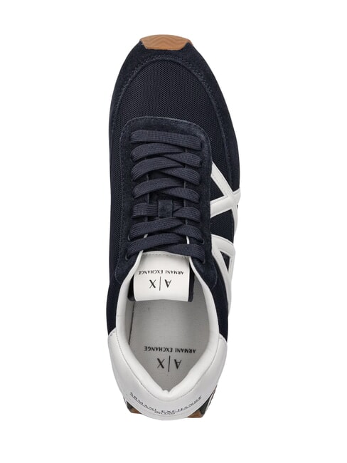 ROYALE SUEDE AIR MESH AX logo leather sneakers navy+off-white - Men’s shoes