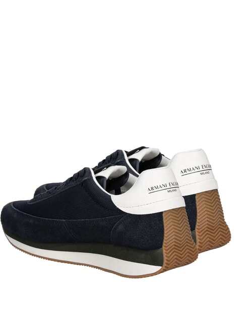 ROYALE SUEDE AIR MESH AX logo leather sneakers navy+off-white - Men’s shoes