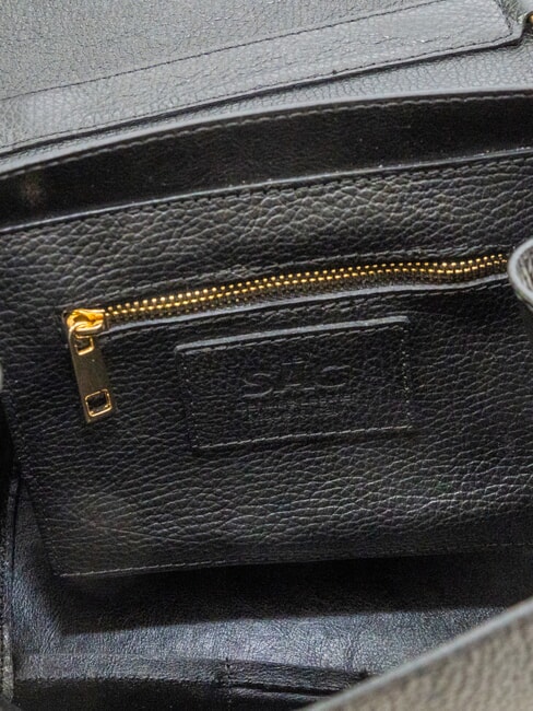 SABRINA Dollar leather satchel bag black - Women’s Bags