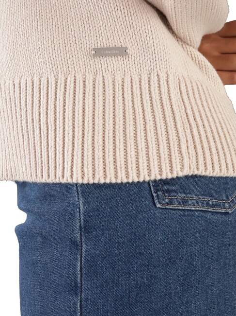 CK Relaxed fit crew neck sweater gray morning - Women's Sweaters