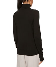 CALVIN KLEIN CK Slim-fit wool turtleneck sweater ck black - Women's Sweaters - 2