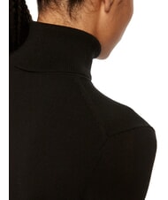 CALVIN KLEIN CK Slim-fit wool turtleneck sweater ck black - Women's Sweaters - 4