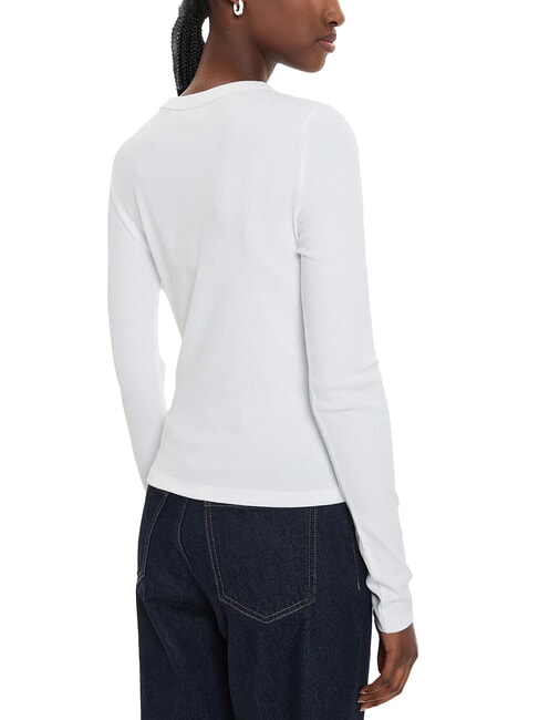 CK JEANS Ribbed crew neck sweater bright white - Women's Sweaters