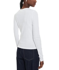 CALVIN KLEIN CK JEANS Ribbed crew neck sweater bright white - Women's Sweaters - 2
