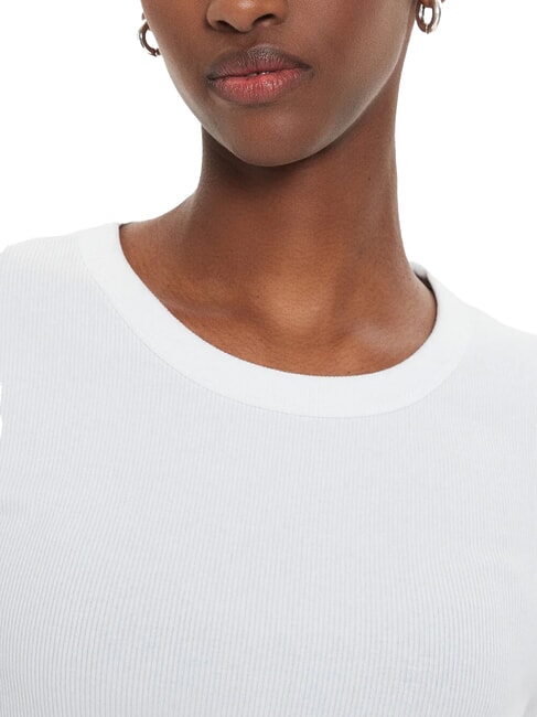 CK JEANS Ribbed crew neck sweater bright white - Women's Sweaters