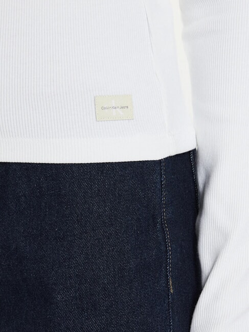 CK JEANS Ribbed crew neck sweater bright white - Women's Sweaters