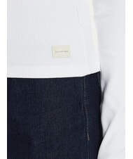 CALVIN KLEIN CK JEANS Ribbed crew neck sweater bright white - Women's Sweaters - 4