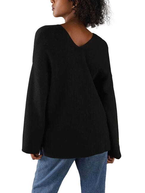 CK V-neck sweater with wide sleeves ck black - Women's Sweaters