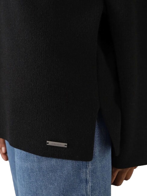 CK V-neck sweater with wide sleeves ck black - Women's Sweaters