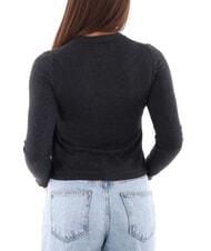 CALVIN KLEIN CK JEANS Short crew neck sweater ebony heather - Women's Sweaters - 2