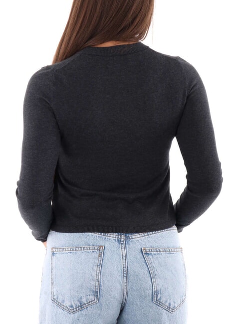 CK JEANS Short crew neck sweater ebony heather - Women's Sweaters