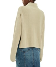 CALVIN KLEIN CK JEANS Relaxed fit cotton turtleneck sweater pelican - Women's Sweaters - 2