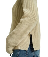 CALVIN KLEIN CK JEANS Relaxed fit cotton turtleneck sweater pelican - Women's Sweaters - 4