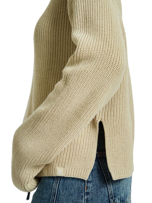 CK JEANS Relaxed fit cotton turtleneck sweater pelican - Women's Sweaters
