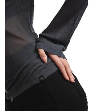 CALVIN KLEIN CK JEANS Sheer crew neck sweater ebony - Women's Sweaters - 4