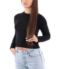 CALVIN KLEIN CK JEANS Short crew neck sweater ck black - Women's Sweaters - 3