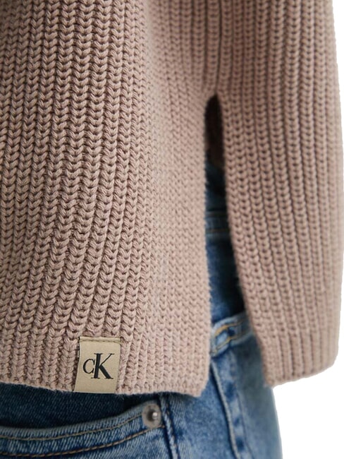 CK JEANS Relaxed fit cotton turtleneck sweater goat - Women's Sweaters