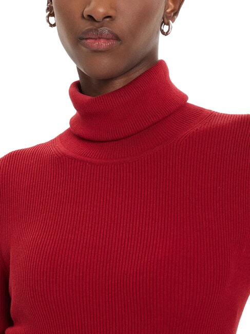 CK JEANS Ribbed turtleneck sweater winery - Women's Sweaters