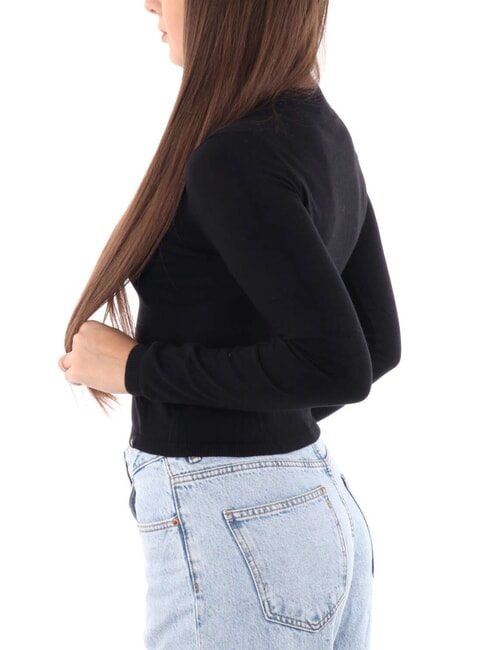 CK JEANS Short crew neck sweater ck black - Women's Sweaters