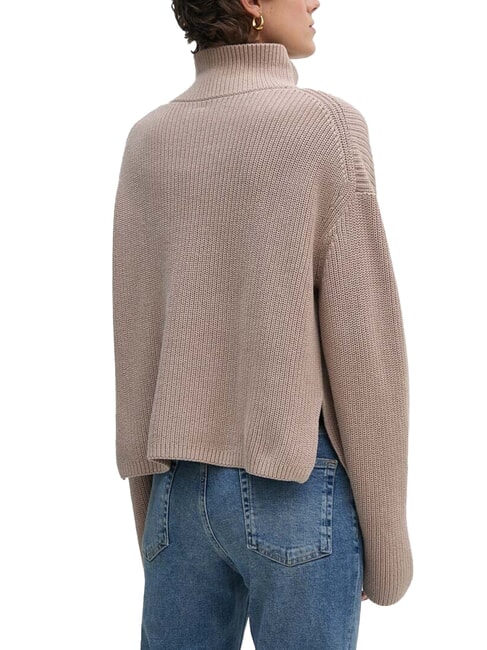 CK JEANS Relaxed fit cotton turtleneck sweater goat - Women's Sweaters
