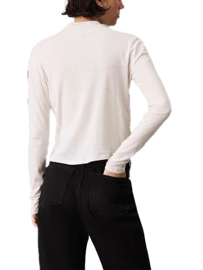 CK JEANS Cotton turtleneck sweater ivory - Women's Sweaters