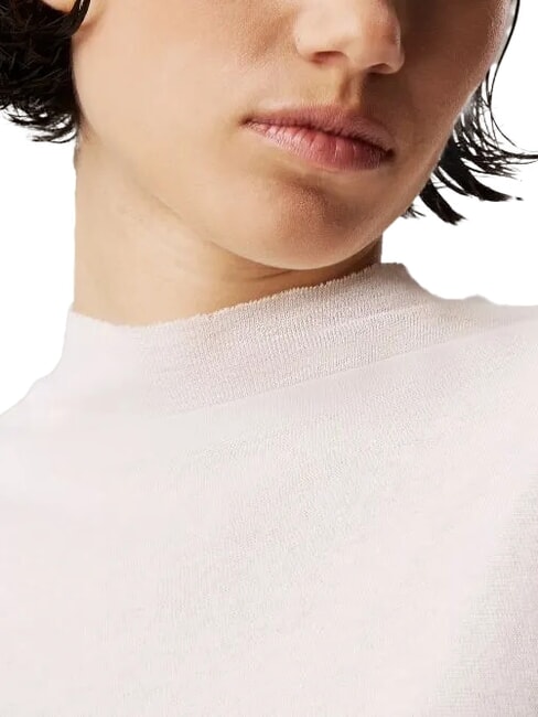 CK JEANS Cotton turtleneck sweater ivory - Women's Sweaters