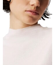 CALVIN KLEIN CK JEANS Cotton turtleneck sweater ivory - Women's Sweaters - 3