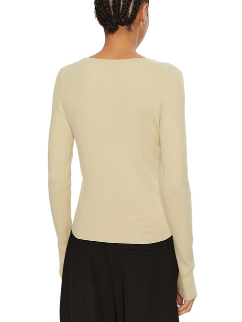 CK JEANS Deep V-neck cardigan pelican - Women's Sweaters