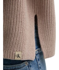 CALVIN KLEIN CK JEANS Relaxed fit cotton turtleneck sweater goat - Women's Sweaters - 5