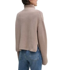 CALVIN KLEIN CK JEANS Relaxed fit cotton turtleneck sweater goat - Women's Sweaters - 2