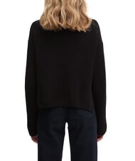 CALVIN KLEIN CK JEANS Relaxed fit cotton turtleneck sweater ck black - Women's Sweaters - 2