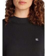 CALVIN KLEIN CK JEANS Cotton crew neck sweater ck black - Women's Sweaters - 3